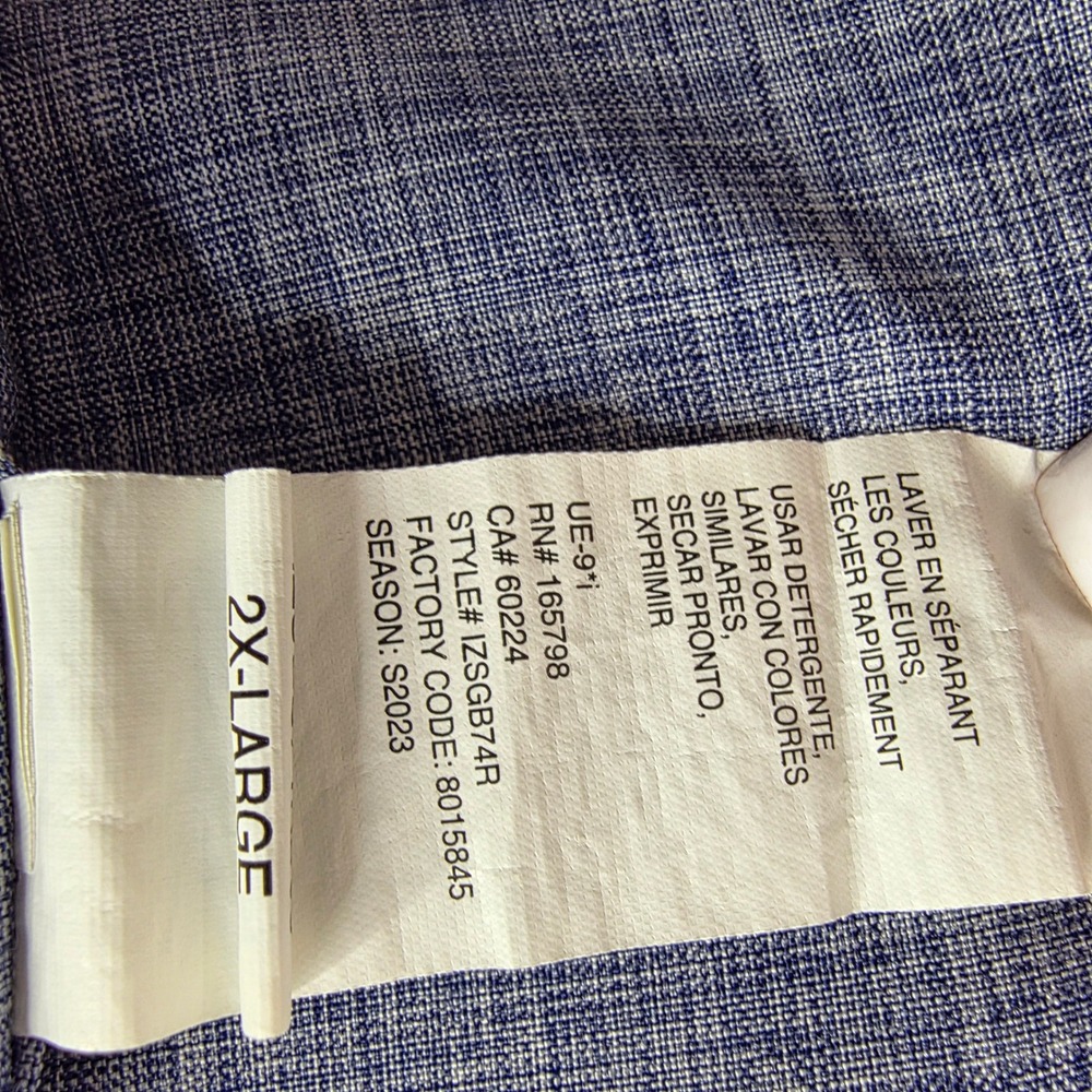IZOD Saltwater Fishing Shirt‎ Mens XXL Blue Excellent Short Sleeve Mesh Vent - Picture 7 of 8